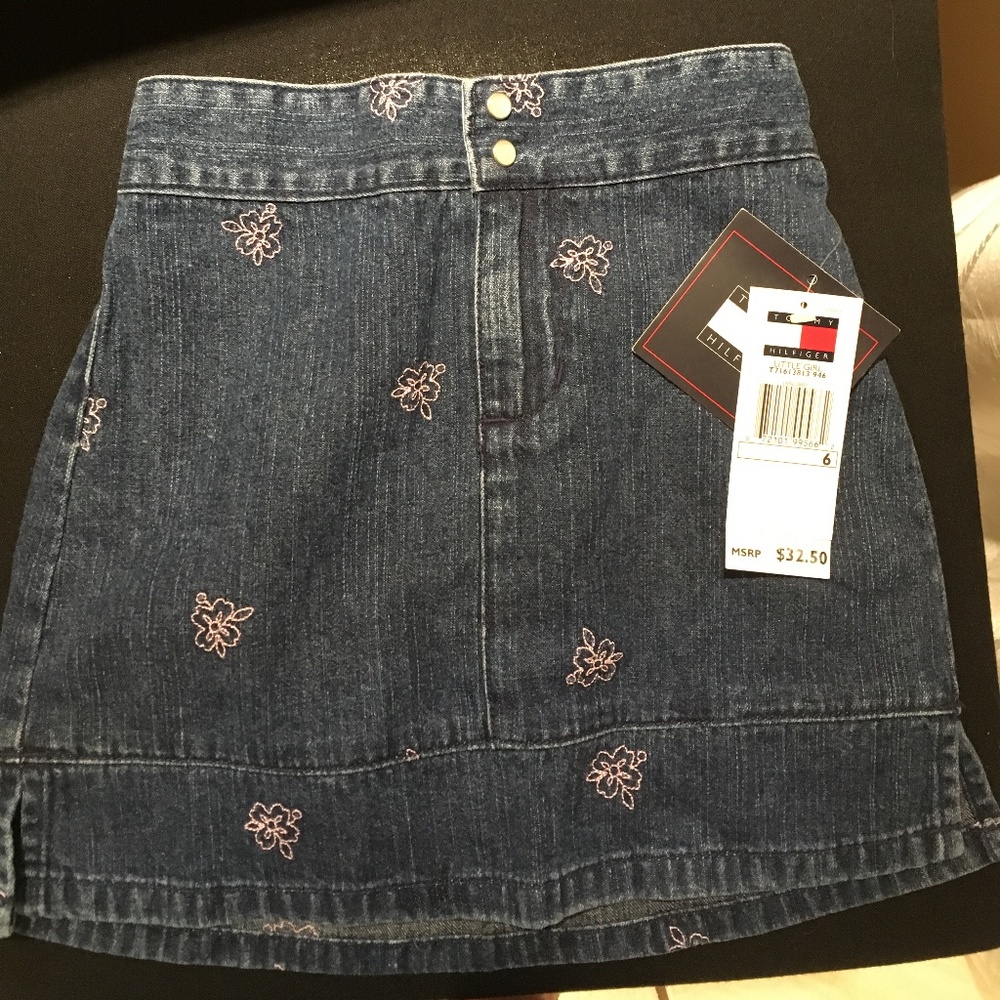 Tommy Hilfiger Girl's Denim Skirt Size 6 NWT